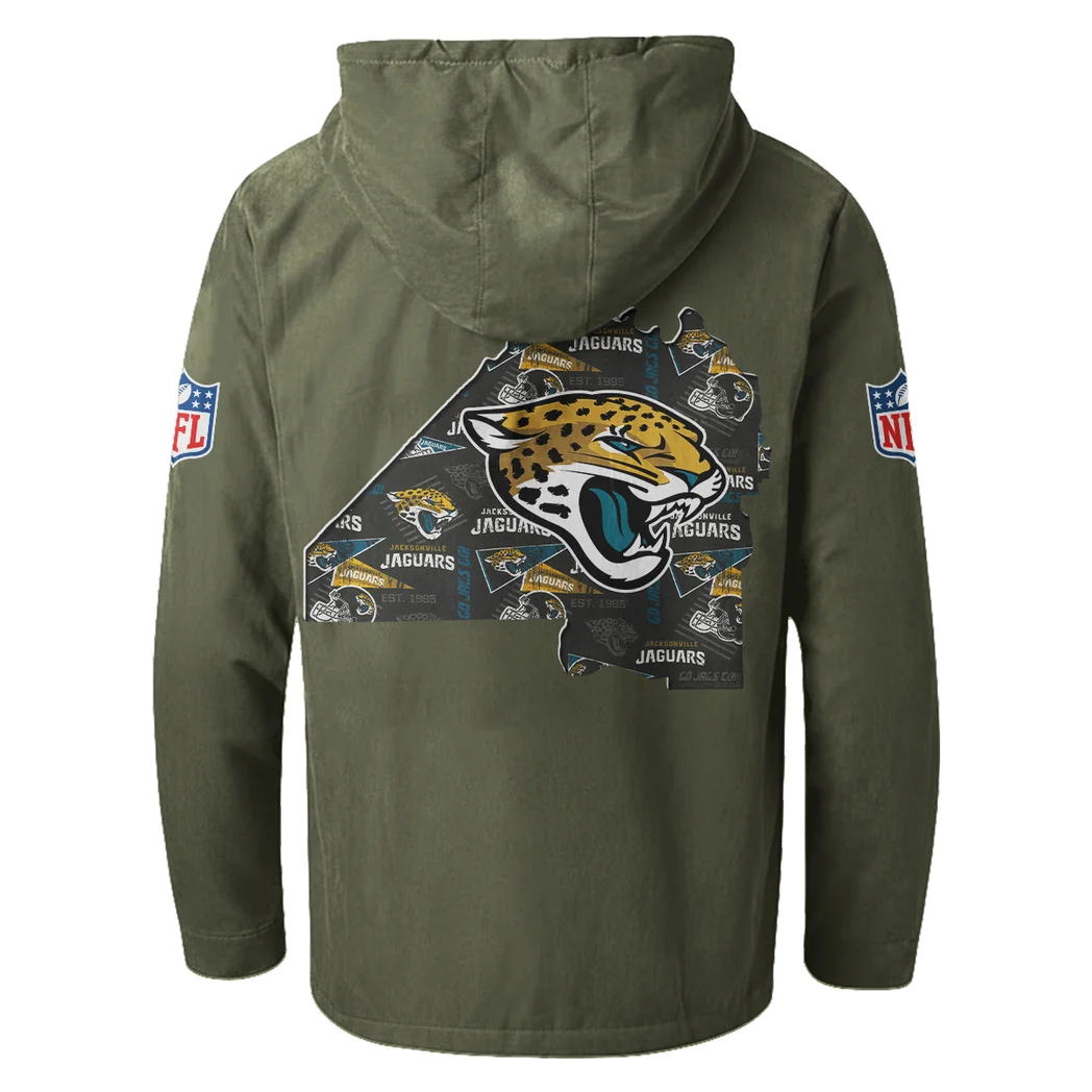 Jaguar Crew Flannel Hoodie, All-Season Fan Hoodie HVN1466JJ - Green - Image 3