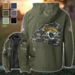 Jaguar Crew Flannel Hoodie, All-Season Fan Hoodie HVN1466JJ - Green