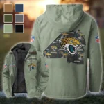 Jaguar Crew Flannel Hoodie, All-Season Fan Hoodie HVN1466JJ - Light Green
