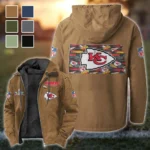 Midnight Rams Flannel Hoodie, Bold Supporter Flannel Hoodie HVN1466KC - Camel