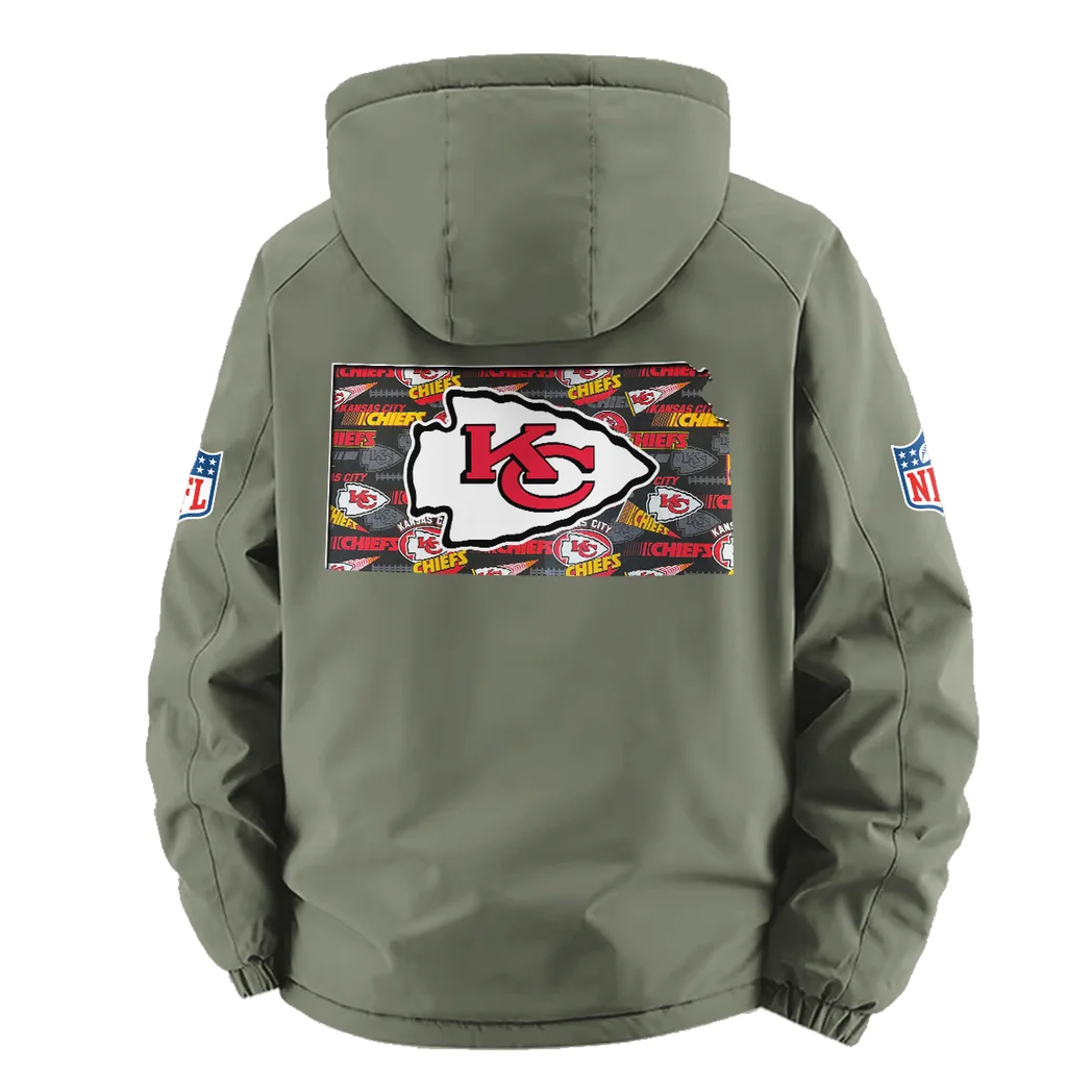 Midnight Rams Fleece Windbreaker Jacket, Cold-Air Cycling Shell HVN1466KC - Green - Image 3