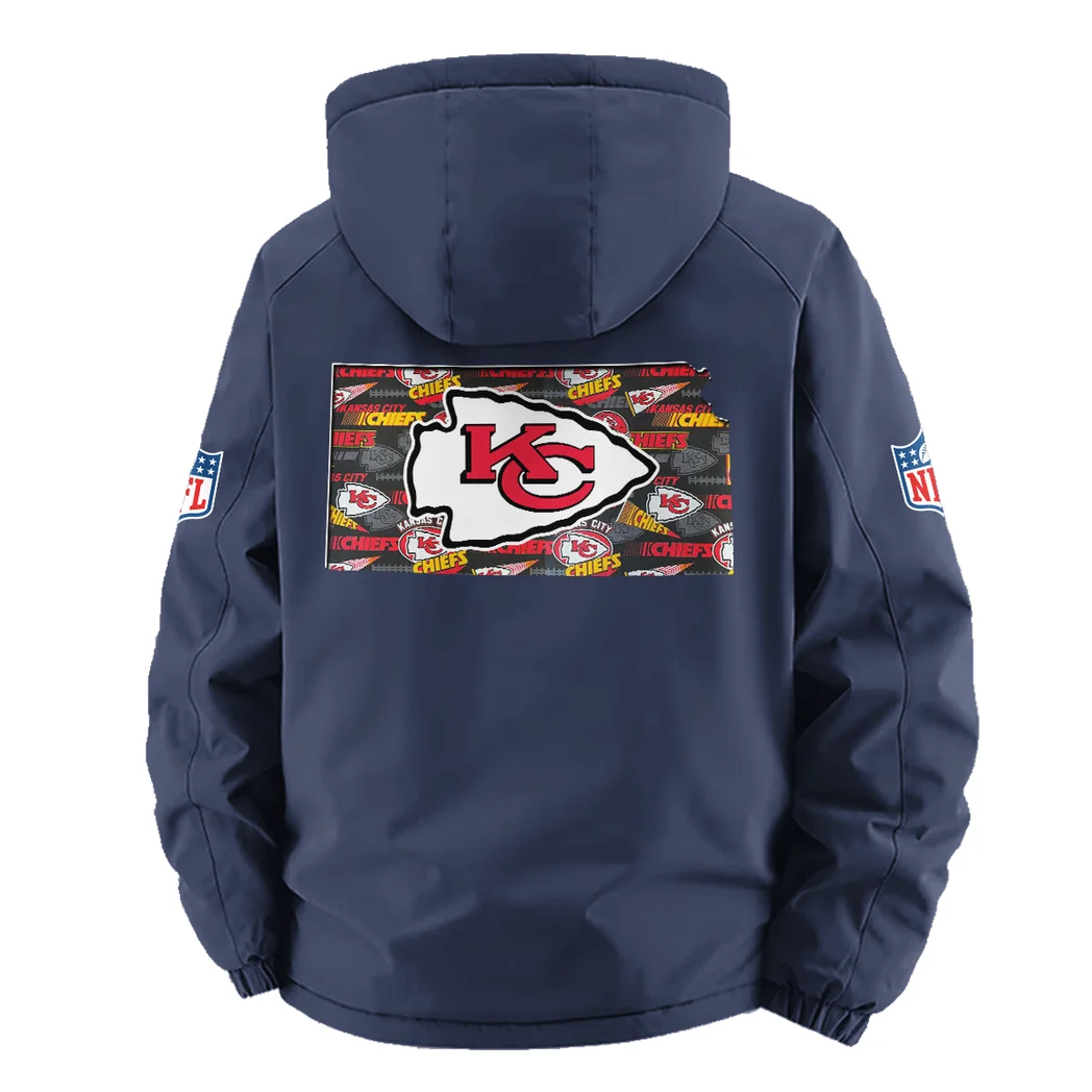Midnight Rams Fleece Windbreaker Jacket, Cold-Air Cycling Shell HVN1466KC - Navy - Image 3
