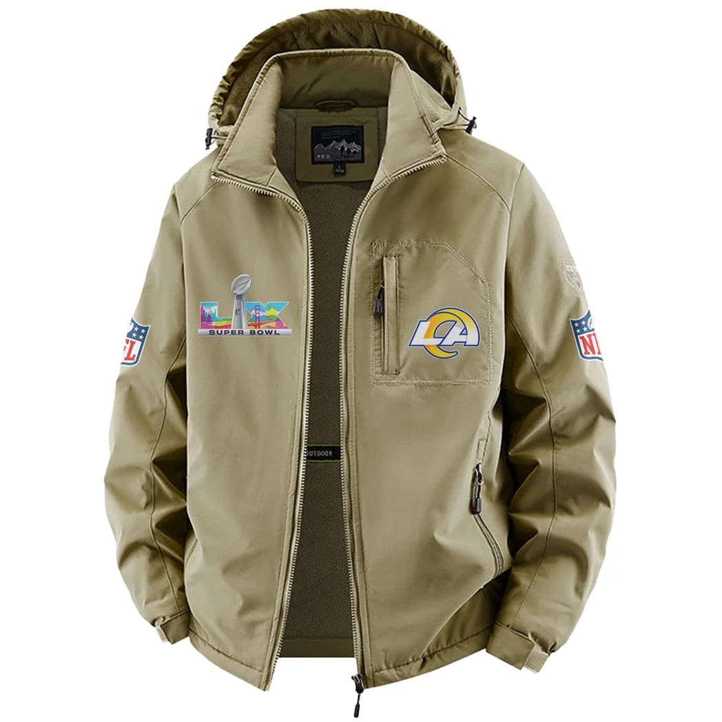 Victory Stars Fleece Windbreaker Jacket, Expedition Wind Fleece HVN1466LA - Khaki - Image 2