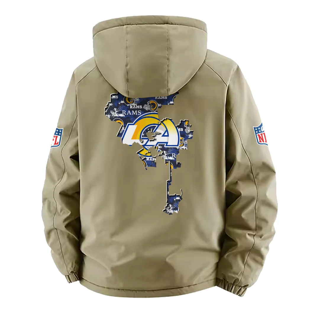 Victory Stars Fleece Windbreaker Jacket, Expedition Wind Fleece HVN1466LA - Khaki - Image 3