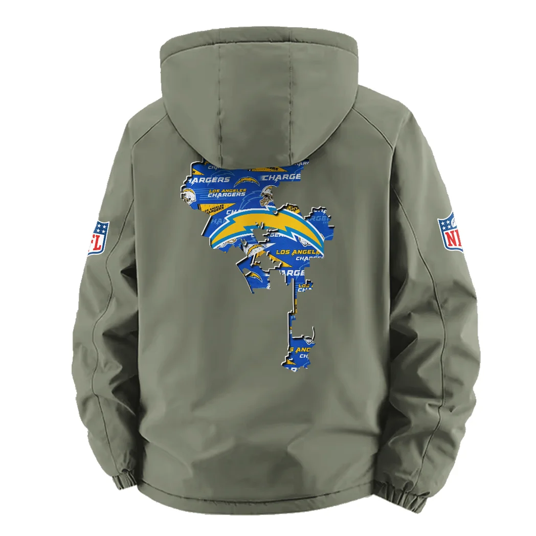 Lightning Fans Fleece Windbreaker Jacket, Mountain Ascent Windbreaker HVN1466LC - Green - Image 3