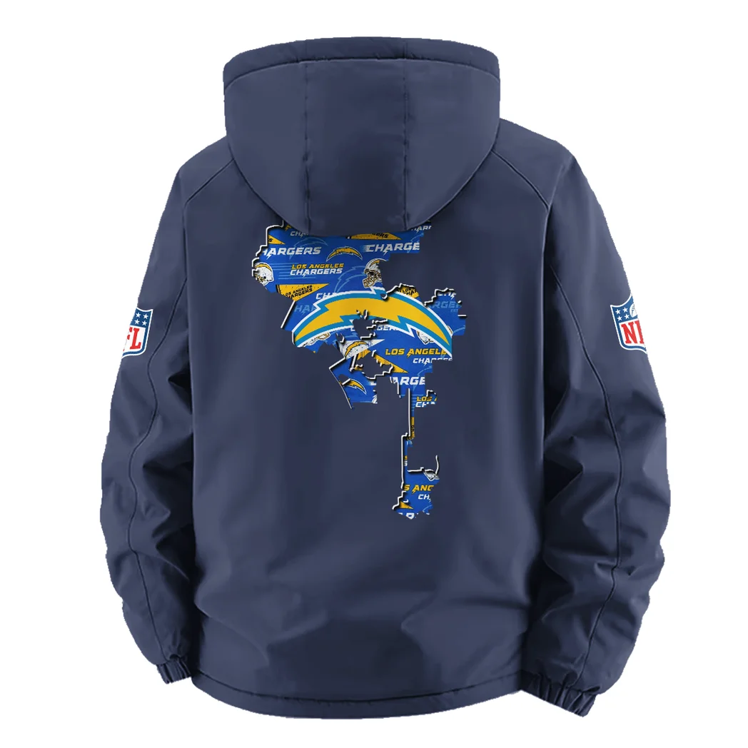 Lightning Fans Fleece Windbreaker Jacket, Mountain Ascent Windbreaker HVN1466LC - Navy - Image 3