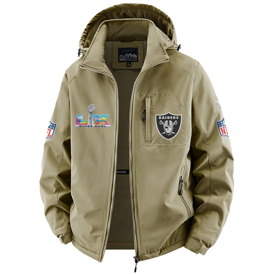 Wave Squad Fleece Windbreaker Jacket, Cross-Training Wind Shell HVN1466LV - Khaki - Image 2