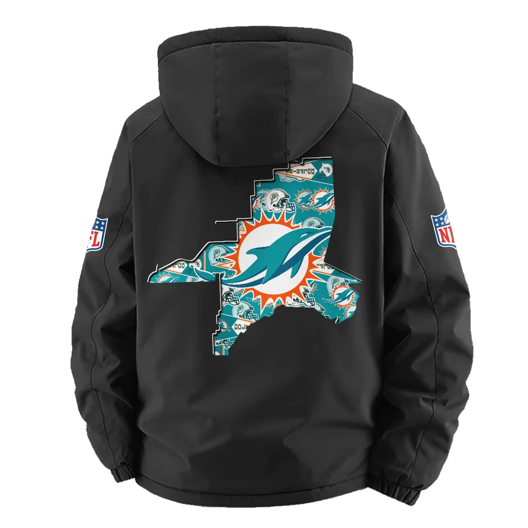 Dolphin Crew Fleece Windbreaker Jacket, Outdoor Activity Defense HVN1466MD - Black - Image 3
