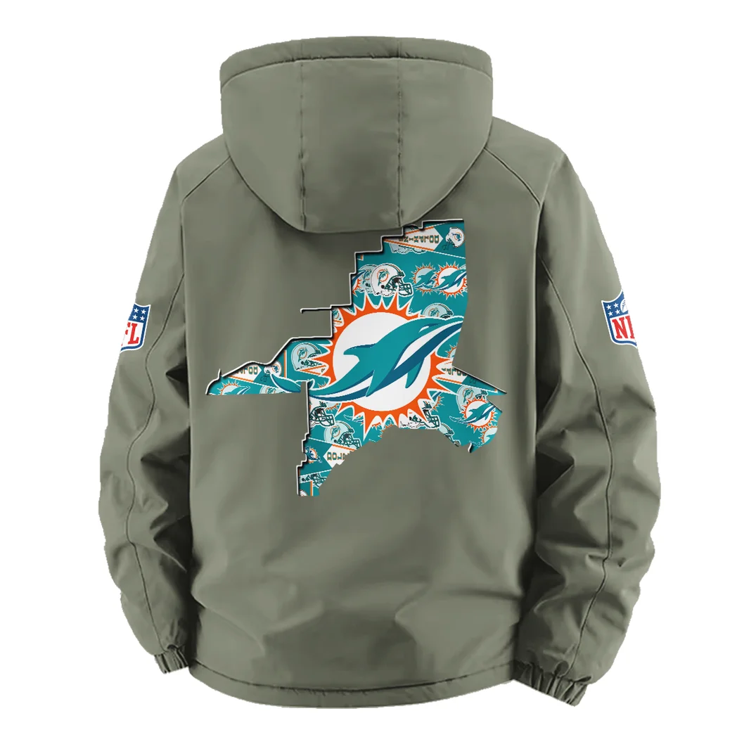 Dolphin Crew Fleece Windbreaker Jacket, Outdoor Activity Defense HVN1466MD - Green - Image 3