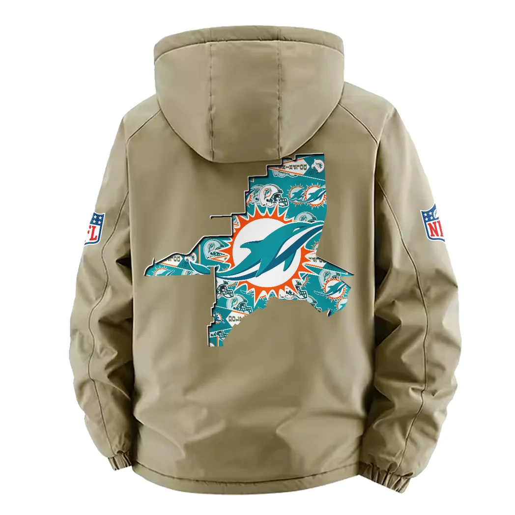 Dolphin Crew Fleece Windbreaker Jacket, Outdoor Activity Defense HVN1466MD - Khaki - Image 3