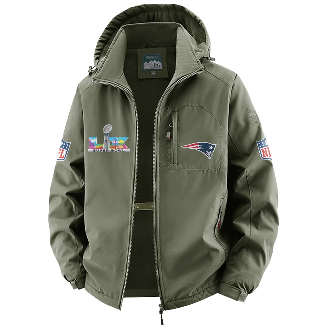 Blue Pride Fleece Windbreaker Jacket, Luxe Fleece Exterior HVN1466NP - Green - Image 2