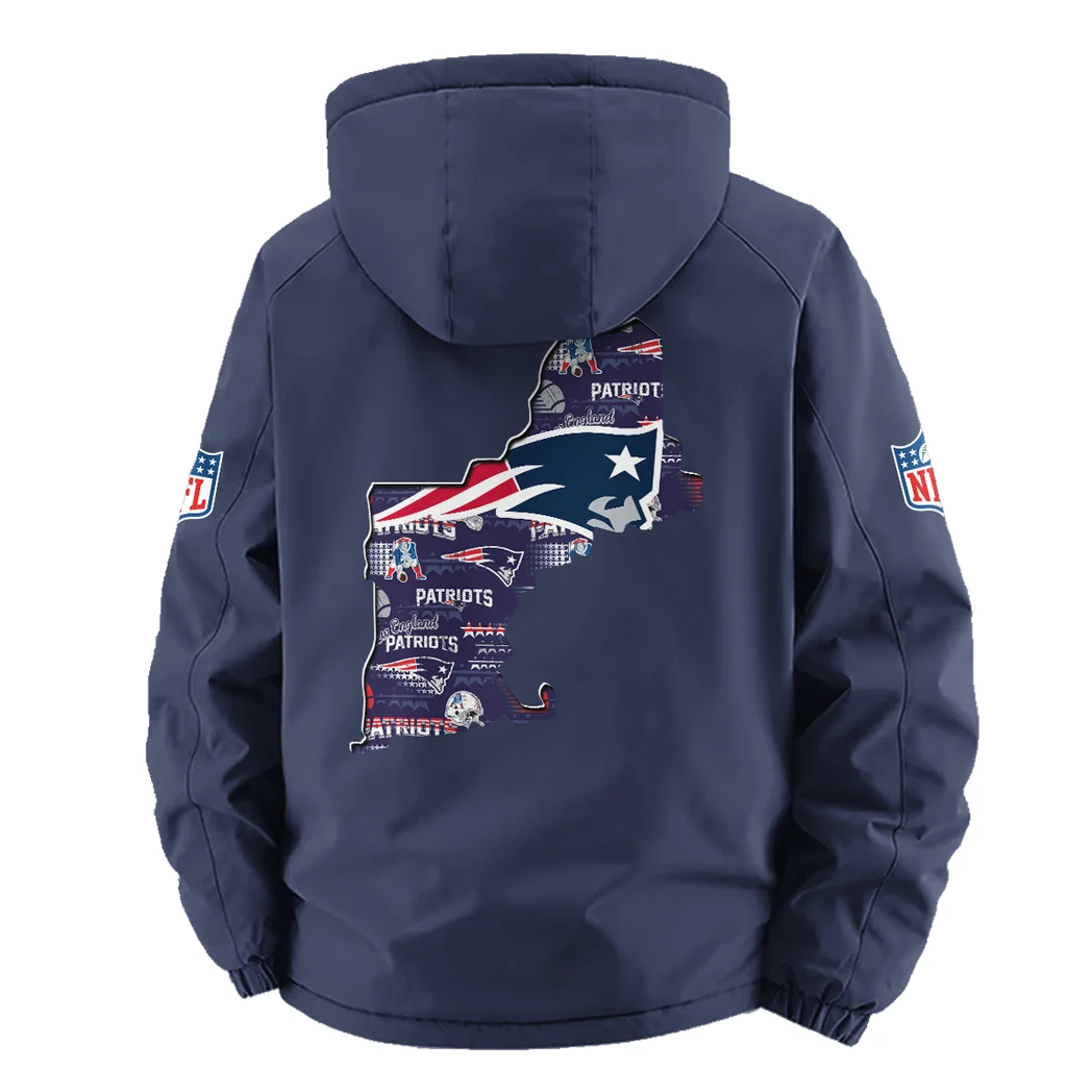 Blue Pride Fleece Windbreaker Jacket, Luxe Fleece Exterior HVN1466NP - Navy - Image 3