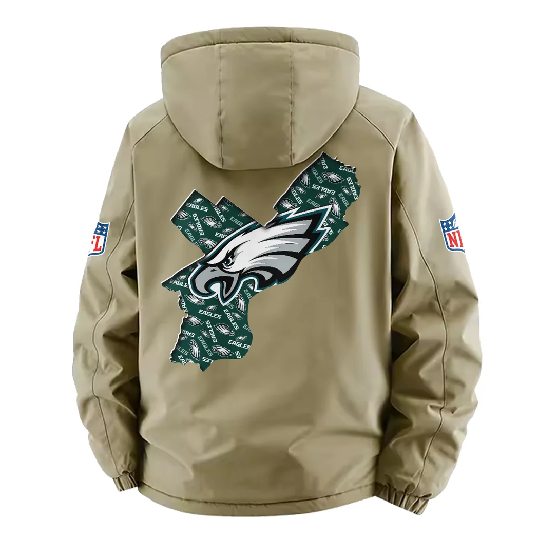 City Squad Fleece Windbreaker Jacket, Midweight Thermal Windbreaker HVN1466PE - Khaki - Image 3