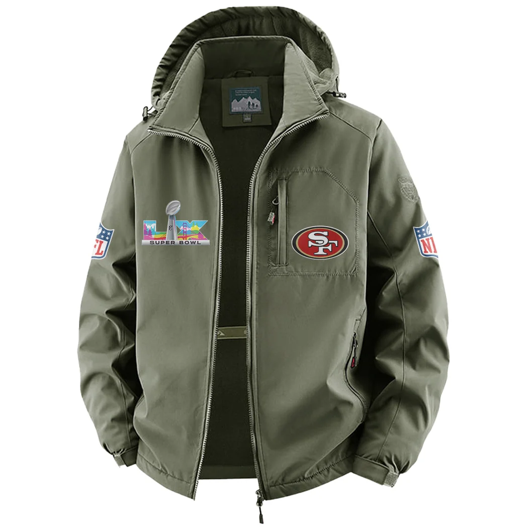 Golden State Supporters Fleece Windbreaker Jacket, Ultra-Soft Wind-Stop Fabric HVN1466SF - Green - Image 2