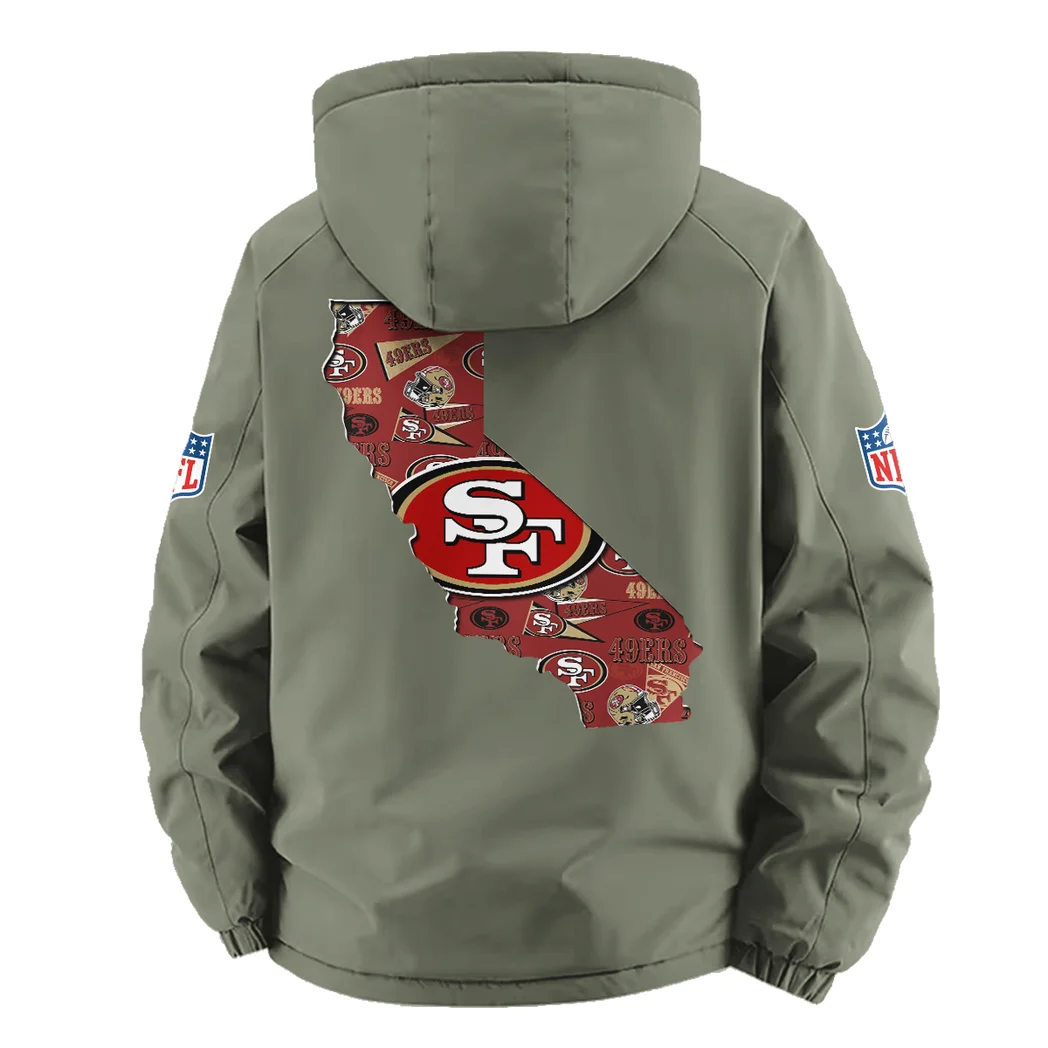 Golden State Supporters Fleece Windbreaker Jacket, Ultra-Soft Wind-Stop Fabric HVN1466SF - Green - Image 3
