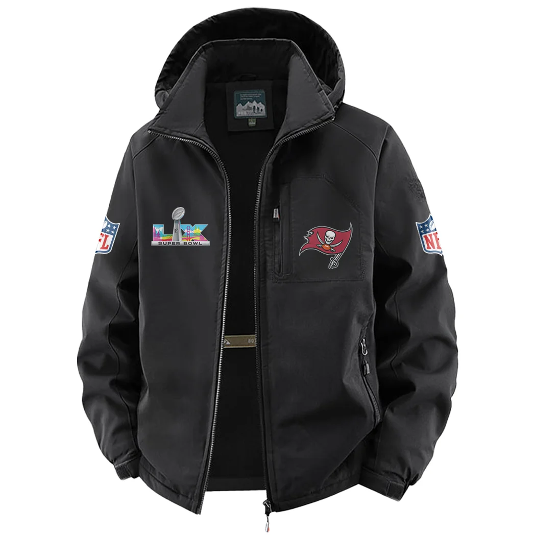 Coastal Army Fleece Windbreaker Jacket, Breathable Fleece Windwear HVN1466TB - Black - Image 2