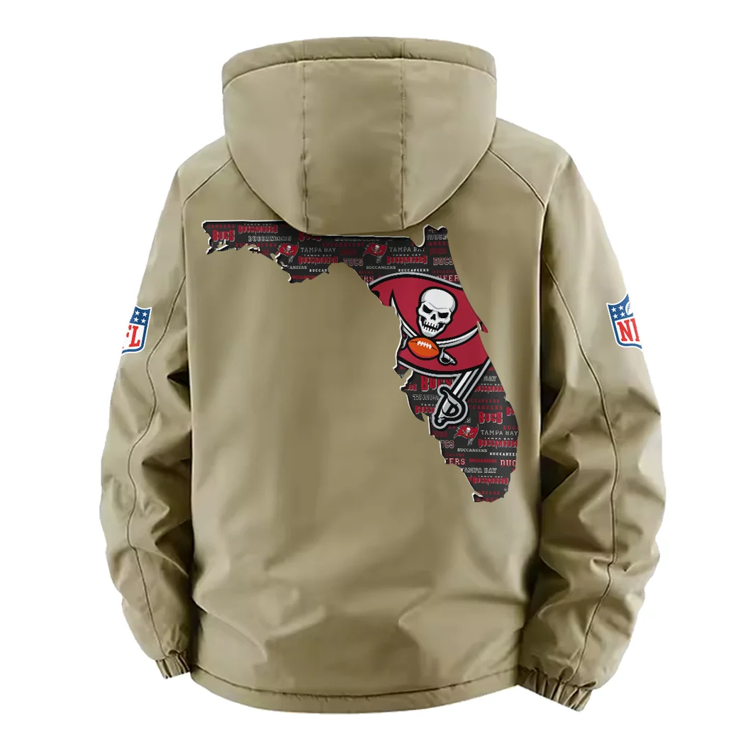 Coastal Army Fleece Windbreaker Jacket, Breathable Fleece Windwear HVN1466TB - Khaki - Image 3