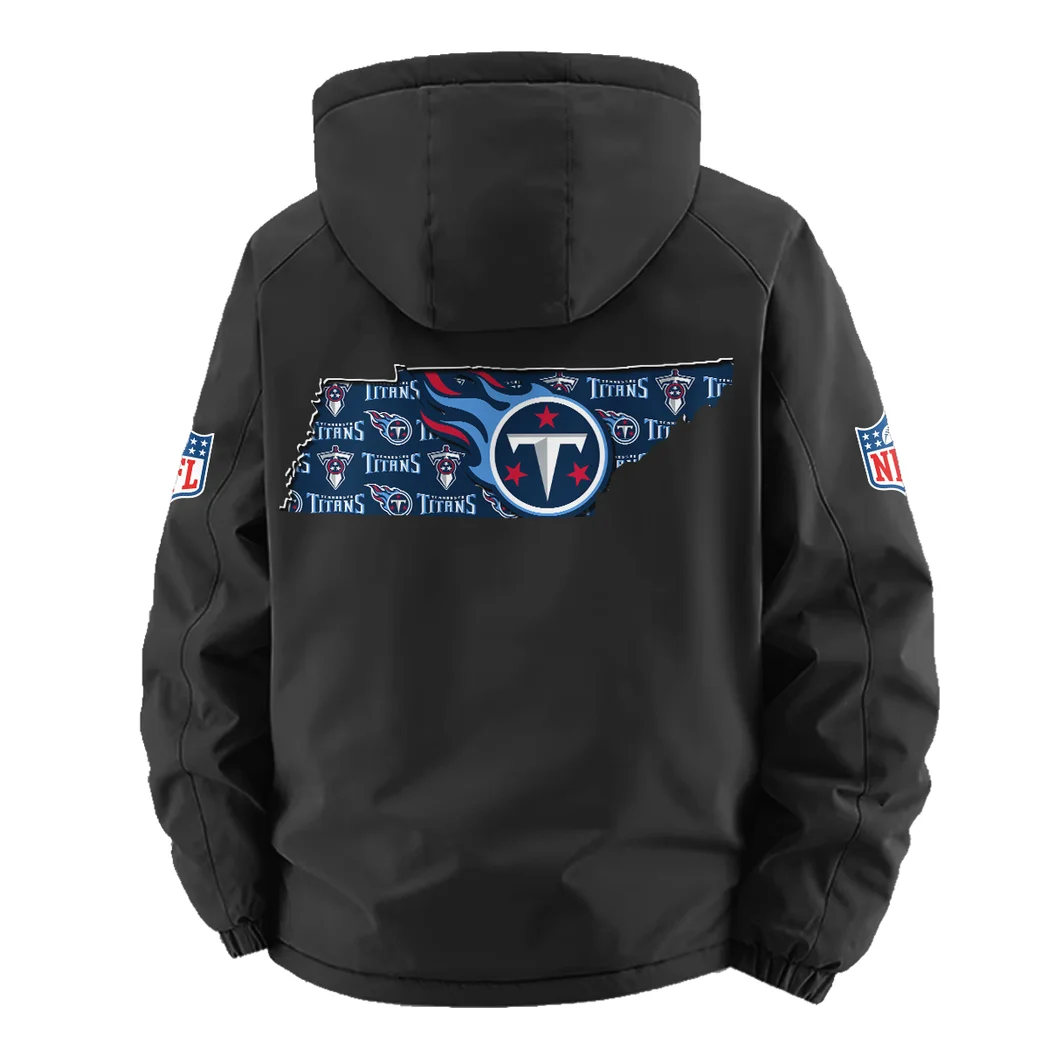 Fan Squad Fleece Windbreaker Jacket, Cross-Training Wind Shell HVN1466TT - Black - Image 3