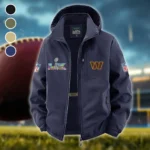 Army Fans Fleece Windbreaker Jacket, Outdoor Activity Defense HVN1466WC - Navy