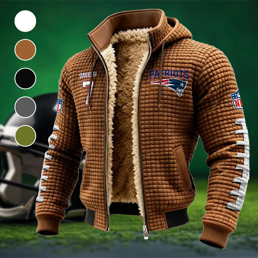 Elite Cornerback Fleece-Lined Hooded Jacket, Elite Athlete Winter Jacket HVN1480CD - brown