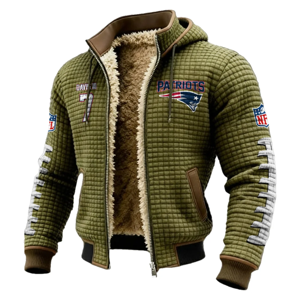 Elite Cornerback Fleece-Lined Hooded Jacket, Elite Athlete Winter Jacket HVN1480CD - Green - Image 2
