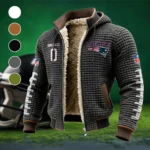 Ball Hawk Fleece-Lined Hooded Jacket, Wind-Blocker Insulated Hoody HVN1480CG - Grey