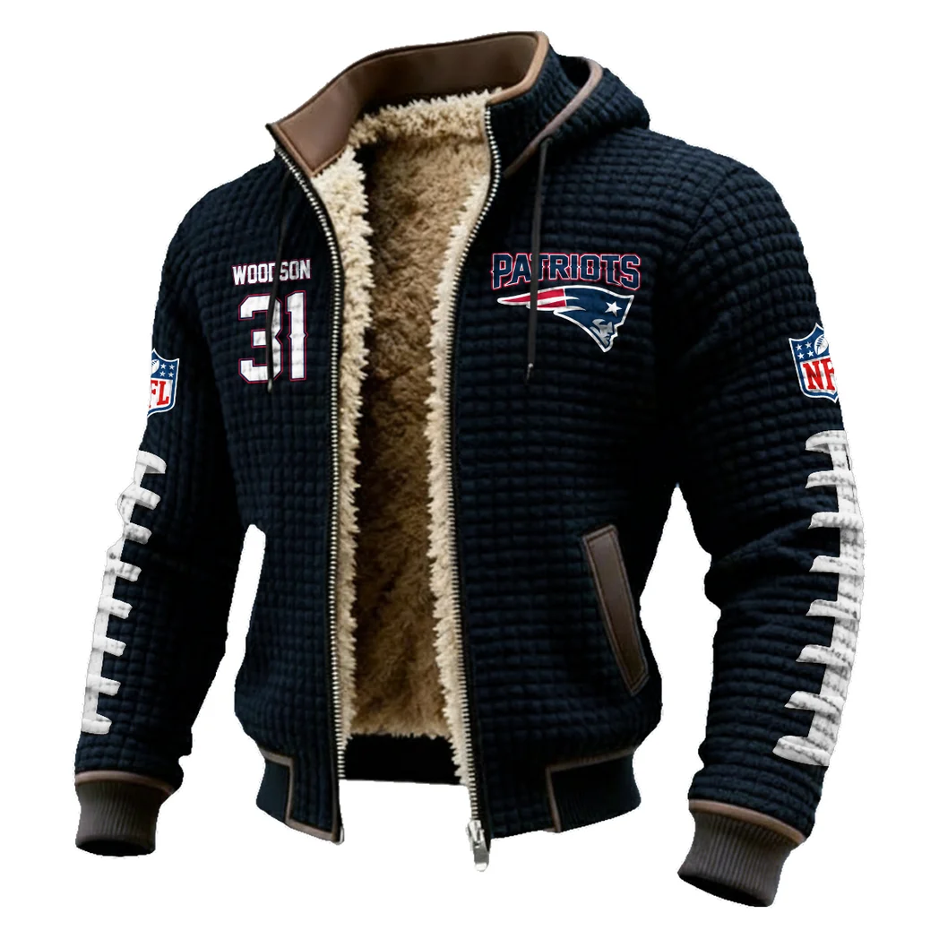 Secondary Utility Fleece-Lined Hooded Jacket, Water-Resistant Thermal Hoody HVN1480CR - Black - Image 2