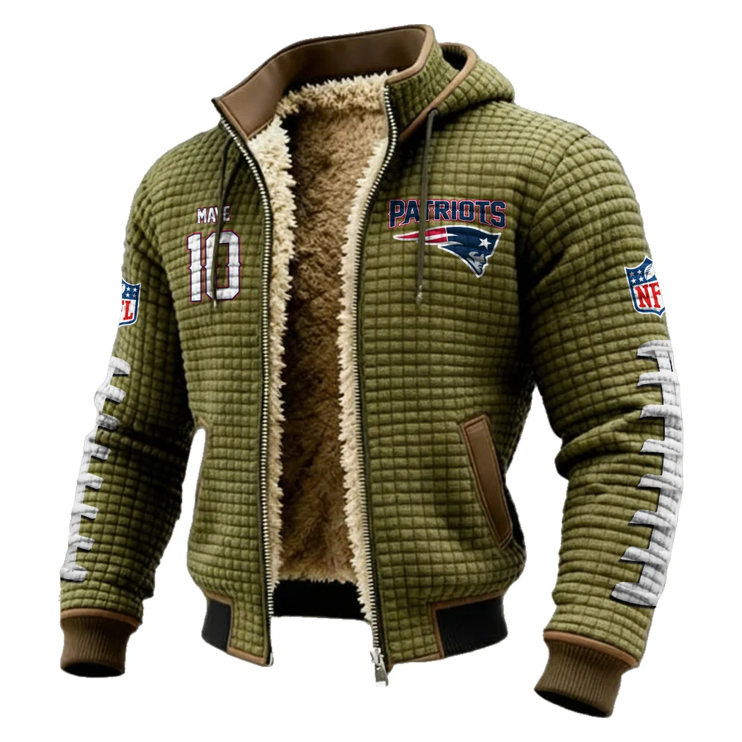 Field General Fleece-Lined Hooded Jacket, Deep Winter Insulated Hoody HVN1480DM - Green - Image 2