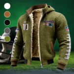 Field General Fleece-Lined Hooded Jacket, Deep Winter Insulated Hoody HVN1480DM - Green