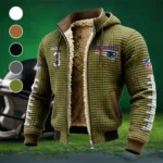Wide Receiver Fleece-Lined Hooded Jacket, Cold-Snap Defense Jacket HVN1480DM - Green