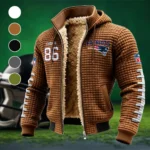 WR Prospect Fleece-Lined Hooded Jacket, Ultra-Soft Plush Lined Jacket HVN1480EC - brown
