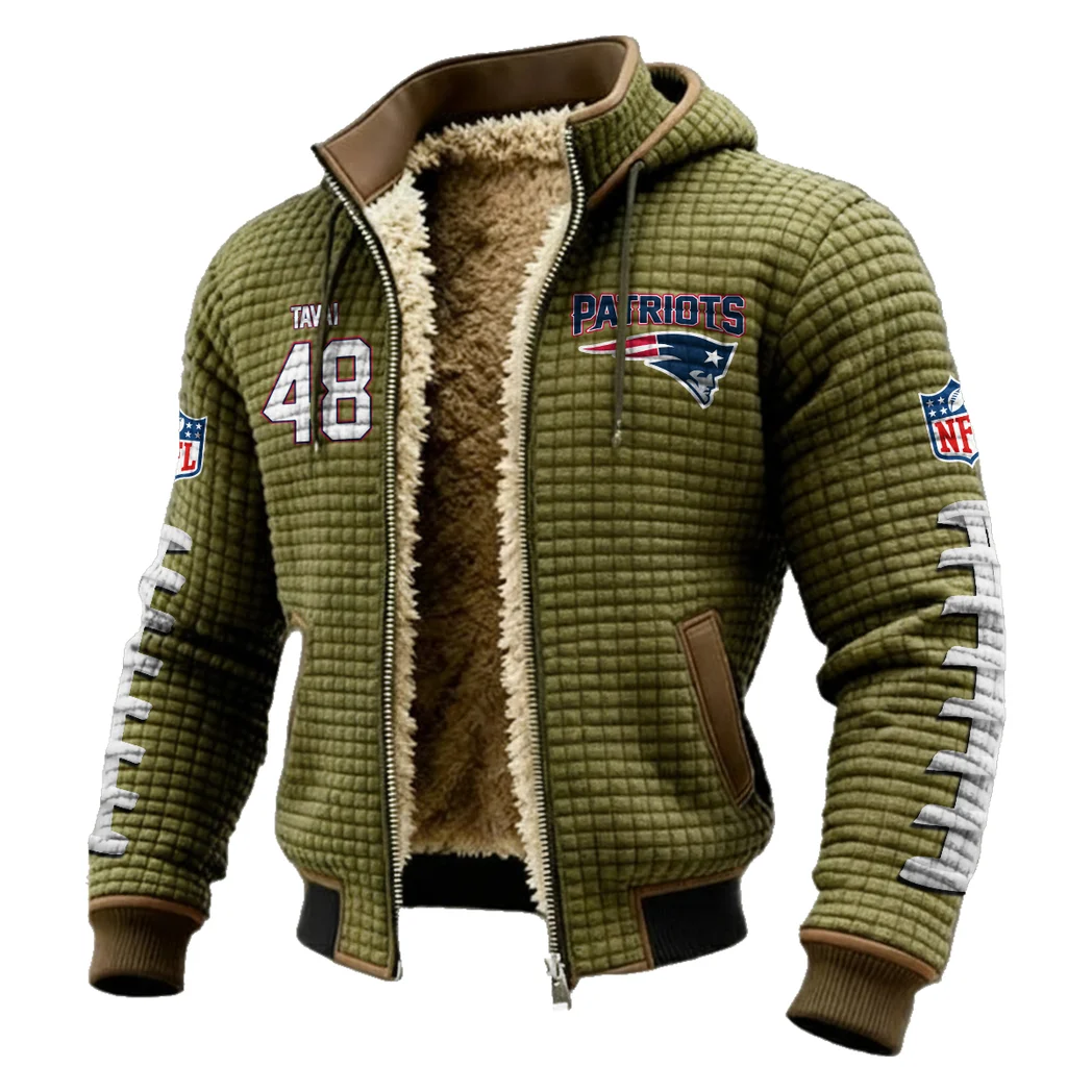 Tactical Tackler Fleece-Lined Hooded Jacket, Modern Athletic Hybrid Parka HVN1480JT - Green - Image 2