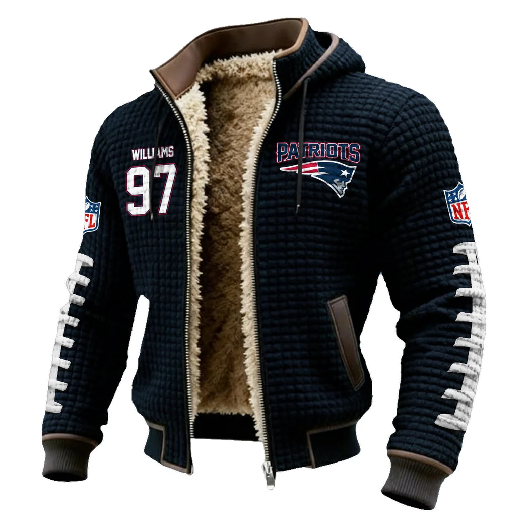 Defensive Talent Fleece-Lined Hooded Jacket, Wind-Blocker Insulated Hoody HVN1480MW - Black - Image 2