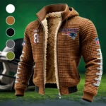Receiving Force Fleece-Lined Hooded Jacket, Elemental Guard Sport Jacket HVN1480SD - brown