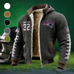 Backfield Talent Fleece-Lined Hooded Jacket, Deep Winter Insulated Hoody HVN1480TV - Grey