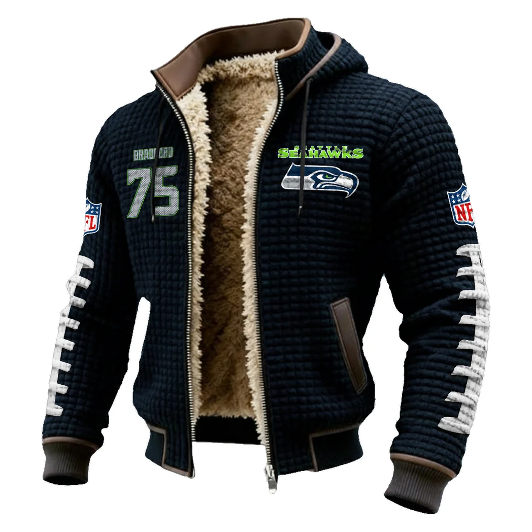 Trench Specialist Fleece-Lined Hooded Jacket, Endurance Sport Thermal Hoody HVN1481AB - Black - Image 2