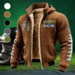 Trench Specialist Fleece-Lined Hooded Jacket, Endurance Sport Thermal Hoody HVN1481AB - brown