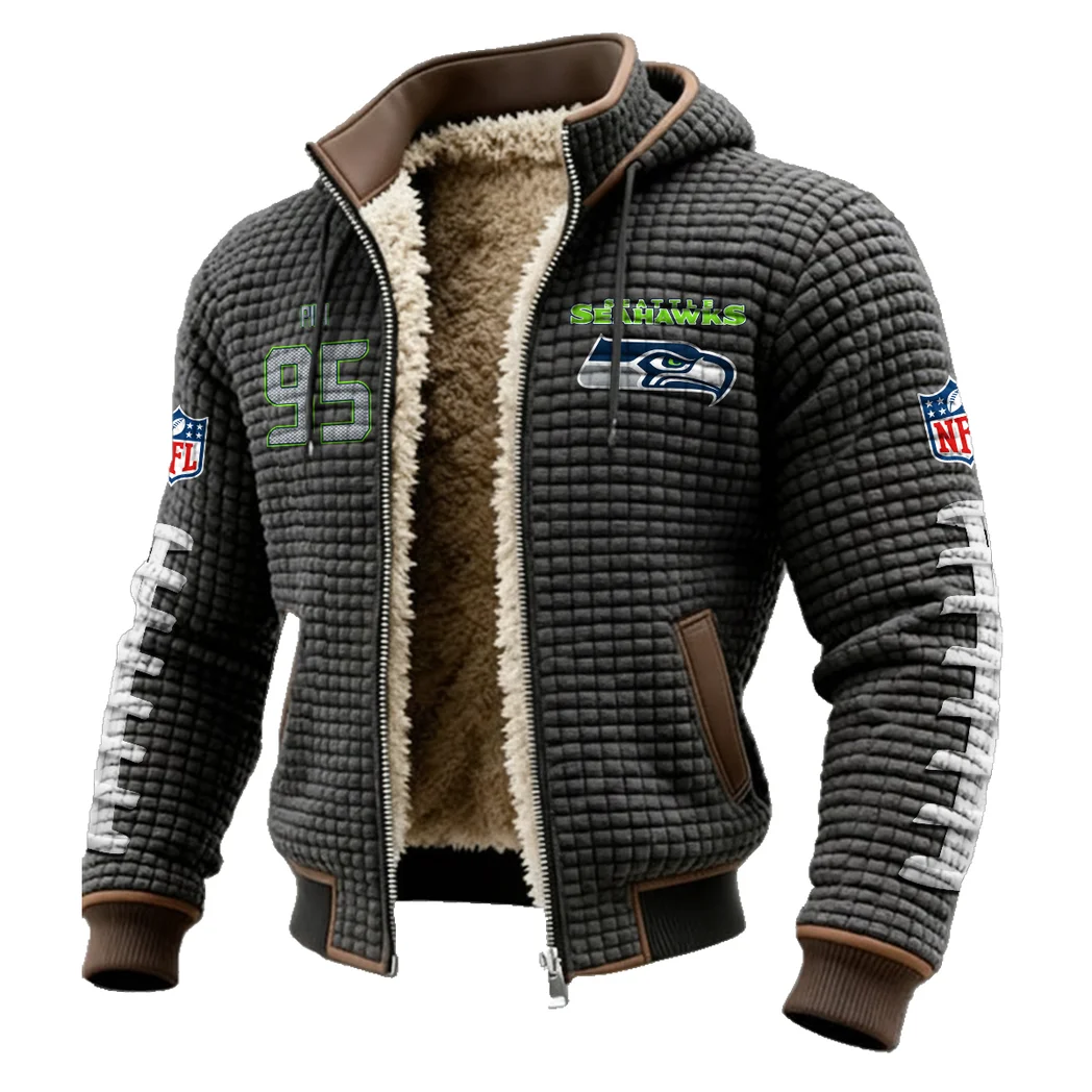Interior Anchor Fleece-Lined Hooded Jacket, Alpine Ascent Hooded Jacket HVN1481BP - Grey - Image 2