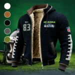 Wide Receiver Fleece-Lined Hooded Jacket, Deep Winter Insulated Hoody HVN1481DY - Black