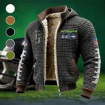 NFL Placekicker Fleece-Lined Hooded Jacket, Brushed Interior Winter Jacket HVN1481JA - Grey