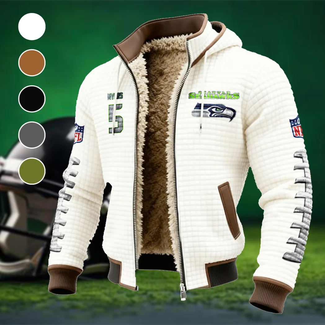 NFL Placekicker Fleece-Lined Hooded Jacket, Brushed Interior Winter Jacket HVN1481JA - White