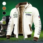 D-Line Asset Fleece-Lined Hooded Jacket, Wind-Blocker Insulated Hoody HVN1481RM - White