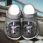 High-Horsepower Car Lover’s All Over Print Clog, Slip-On Shoes for Daily Comfort and Garage Style CAR177 - Gray