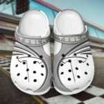 Personalized Battery-Powered Car Design Clog, Full Print Slip-On Footwear Gift for Car Lovers CAR181 - Gray