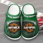 All Over Print Cruiser Motorcycle Clog, Automotive Lifestyle Inspired Shoes for Car Enthusiasts CAR183 - Green