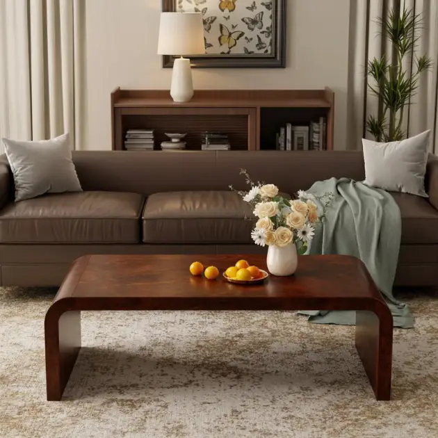 Live Edge Lounge Coffee Table Solid Wood Modern Home